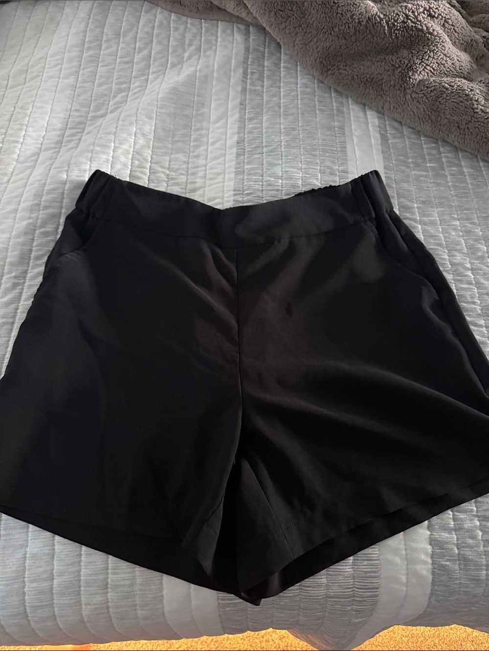 Nine West Women's Black High-Rise Pull-On Shorts.  Worn once